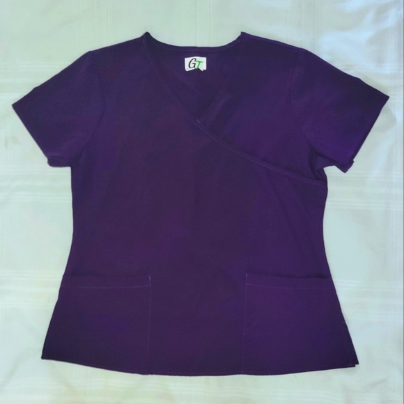 GT Performance Silky Scrub Top Purple size Large - Picture 1 of 2